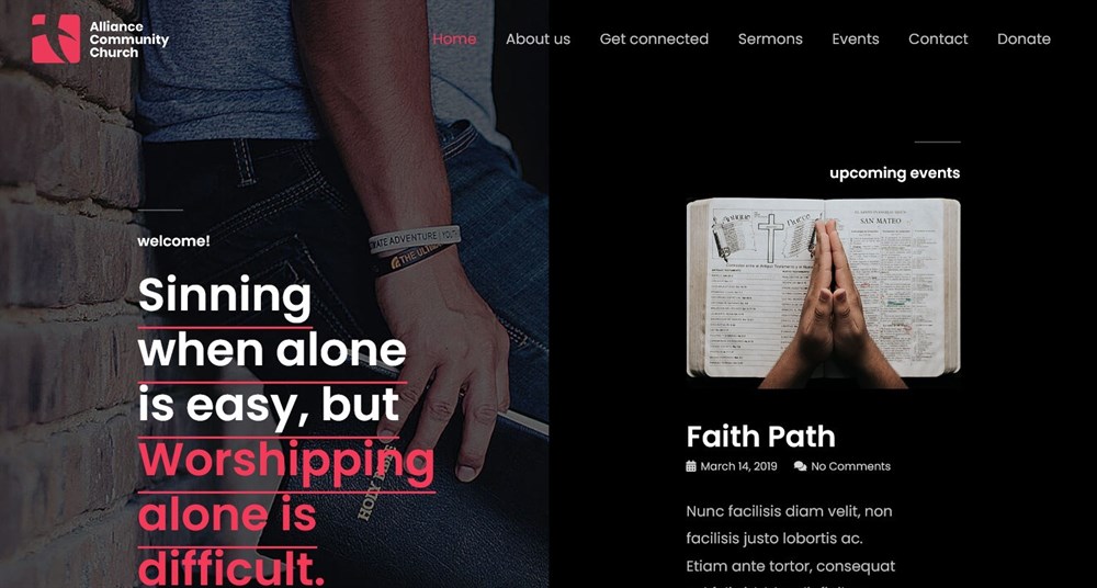 280+ Elementor Templates for Every Niche (Free + Premium) Elementor Church Template
