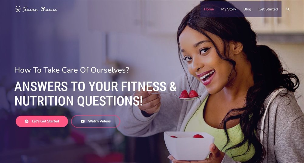 280+ Elementor Templates for Every Niche (Free + Premium) Health Coach demo site for Elementor