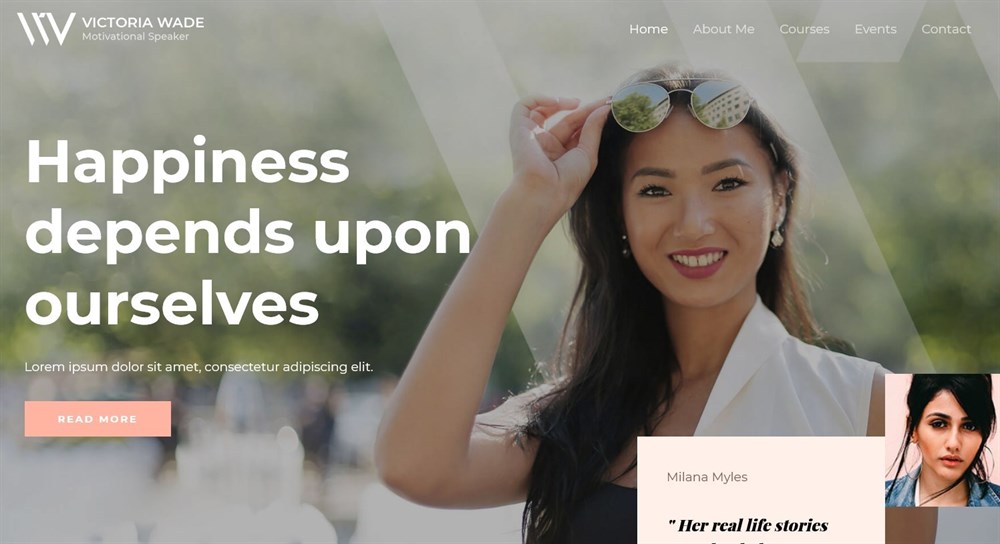 280+ Elementor Templates for Every Niche (Free + Premium) Inspirational Speaker demo