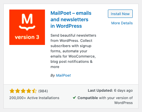 23 Best Email Autoresponders for Marketing Automation (Free and Paid Software) Install MailPoet from WordPress dashboard