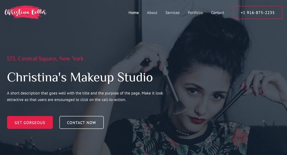 280+ Elementor Templates for Every Niche (Free + Premium) Makeup Artist demo