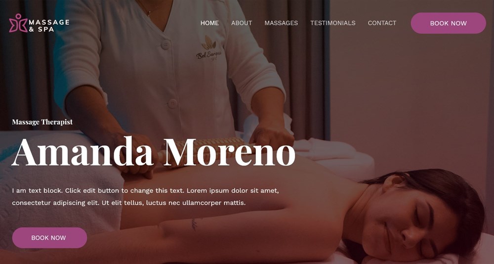 280+ Elementor Templates for Every Niche (Free + Premium) Massage Therapist demo site