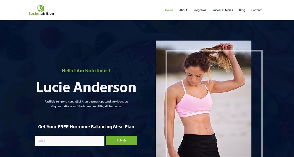 280+ Elementor Templates for Every Niche (Free + Premium) Nutritionist demo template