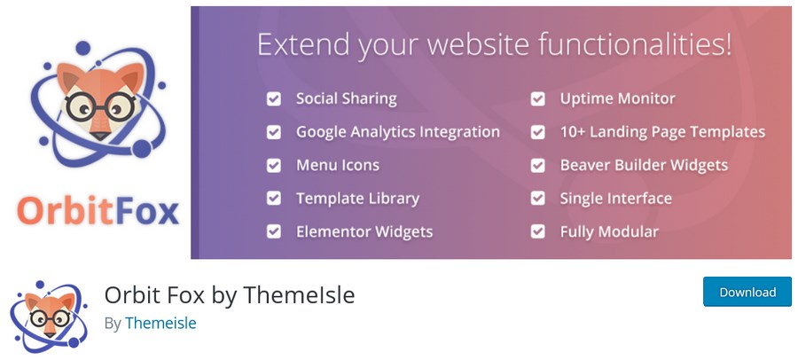 17 Best Beaver Builder Addons (Free Plugins Included) Orbit Fox by ThemeIsle