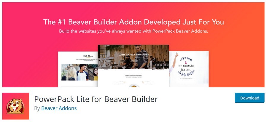 17 Best Beaver Builder Addons (Free Plugins Included) PowerPack lite for Beaver builder plugin