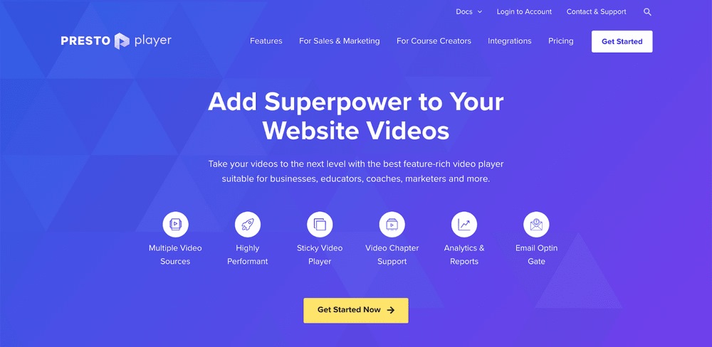 How To Embed Video in WordPress: Complete Beginner’s Guide Presto Player homepage