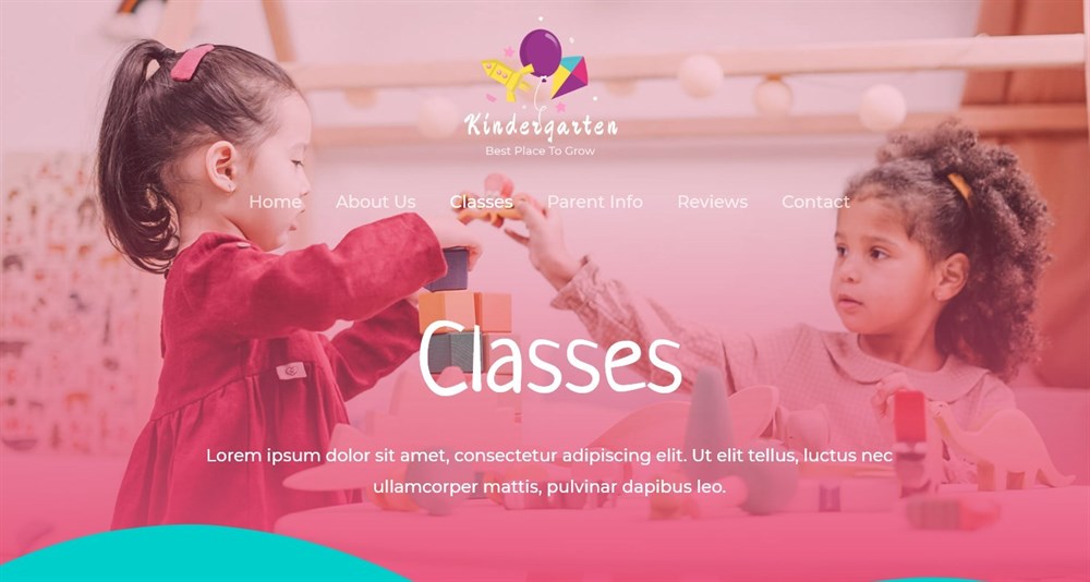 280+ Elementor Templates for Every Niche (Free + Premium) School Kindergarten template