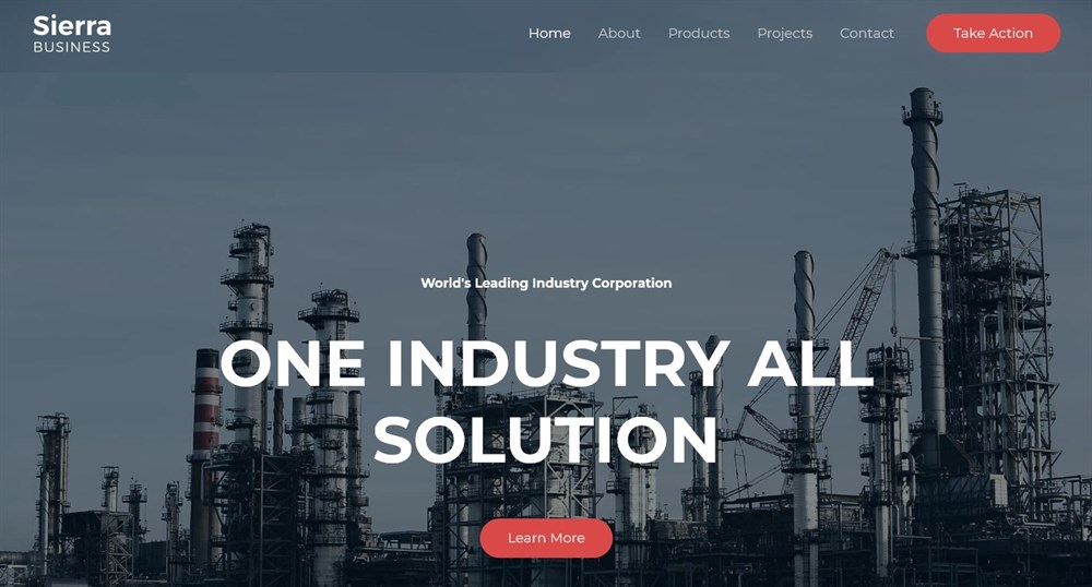 280+ Elementor Templates for Every Niche (Free + Premium) Sierra Industry demo site