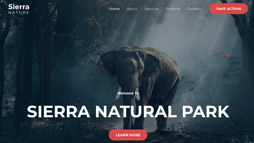 280+ Elementor Templates for Every Niche (Free + Premium) Sierra Nature Elementor Template