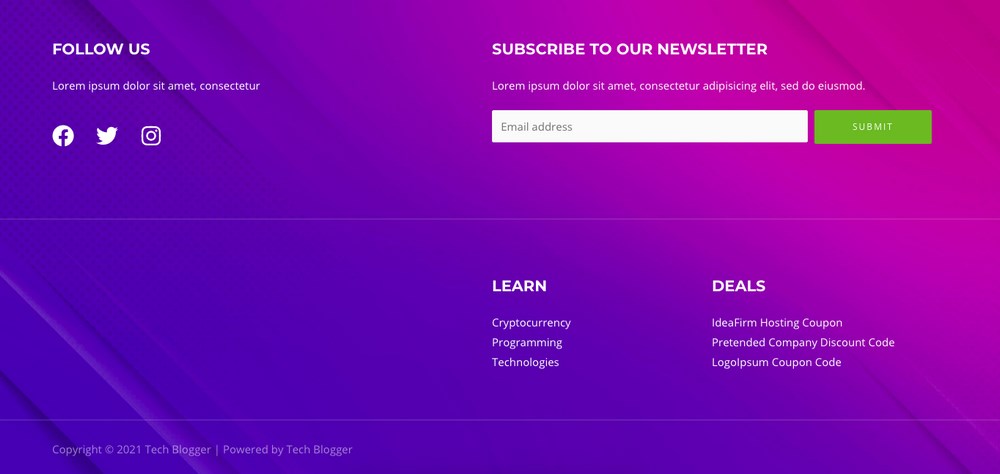 WordPress Footer Fail? Edit the Footer With Our Expert Guide Tech blogger footer example