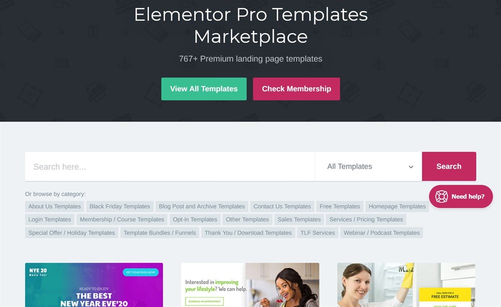 280+ Elementor Templates for Every Niche (Free + Premium) The Landing Factory Elementor templates