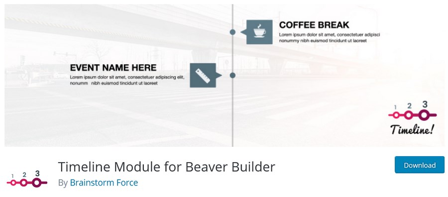 17 Best Beaver Builder Addons (Free Plugins Included) Timeline Module for Beaver Builder BSF plugin