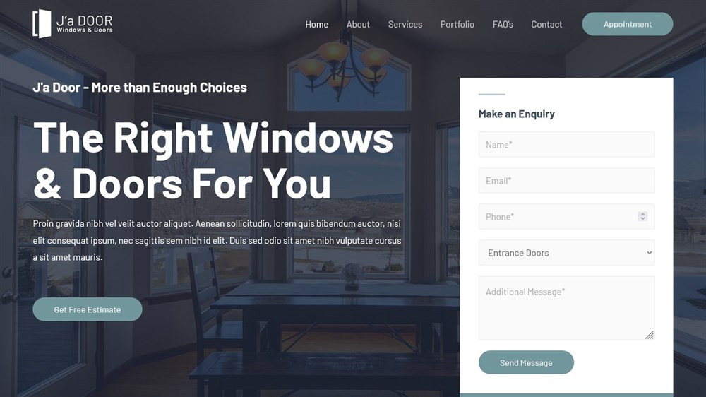 280+ Elementor Templates for Every Niche (Free + Premium) Windows Doors Services elementor template