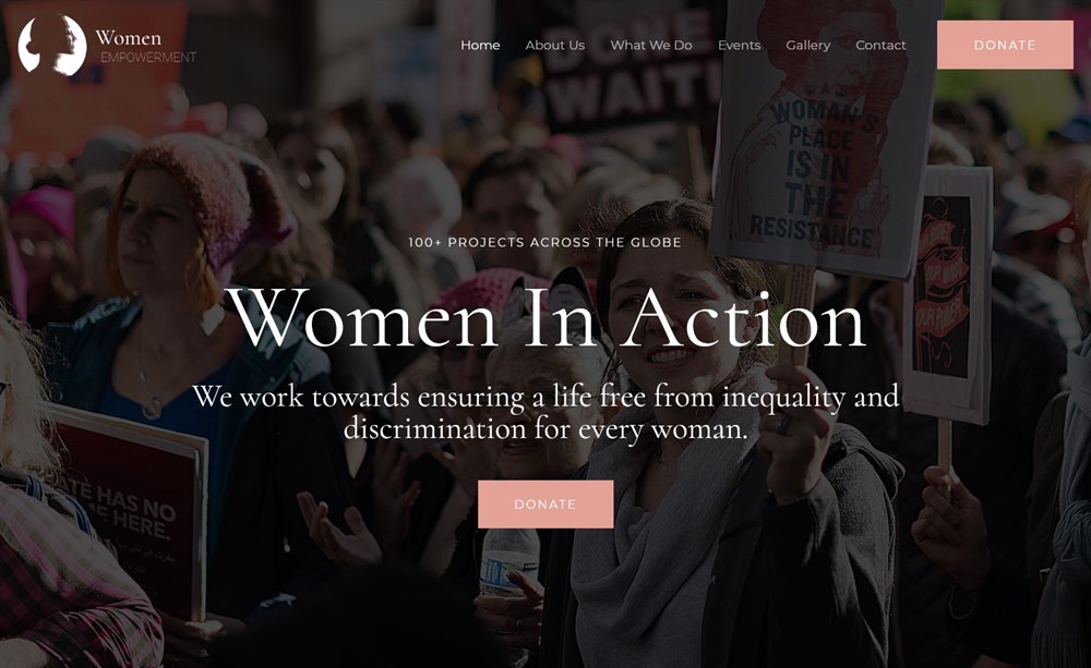 280+ Elementor Templates for Every Niche (Free + Premium) Women Empowerment NGO demo site