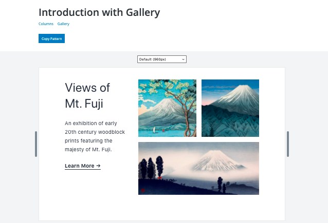 WordPress Block Patterns: The Complete Beginner’s Guide WordPress gallery block pattern example