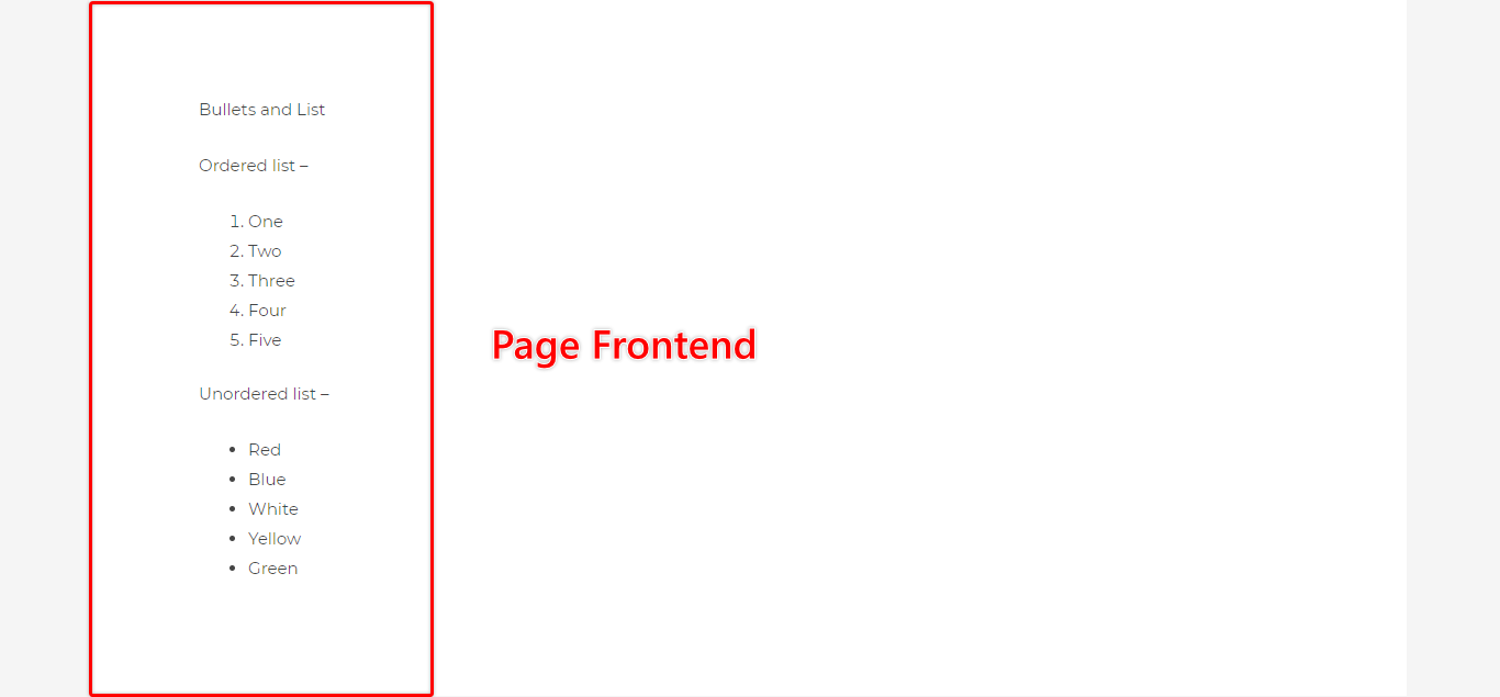 How to Design Bullets & Lists? Astra HTML Code Lists Frontend