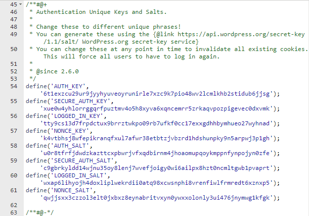 How To Edit wp-config.php in WordPress (Step by Step Guide) authentication keys and salts