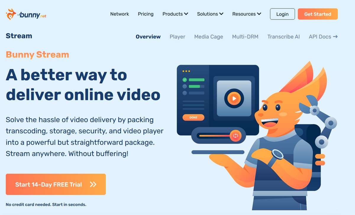 14 Video Hosting Platform Options Compared: Our Expert Picks bunnystream platform image
