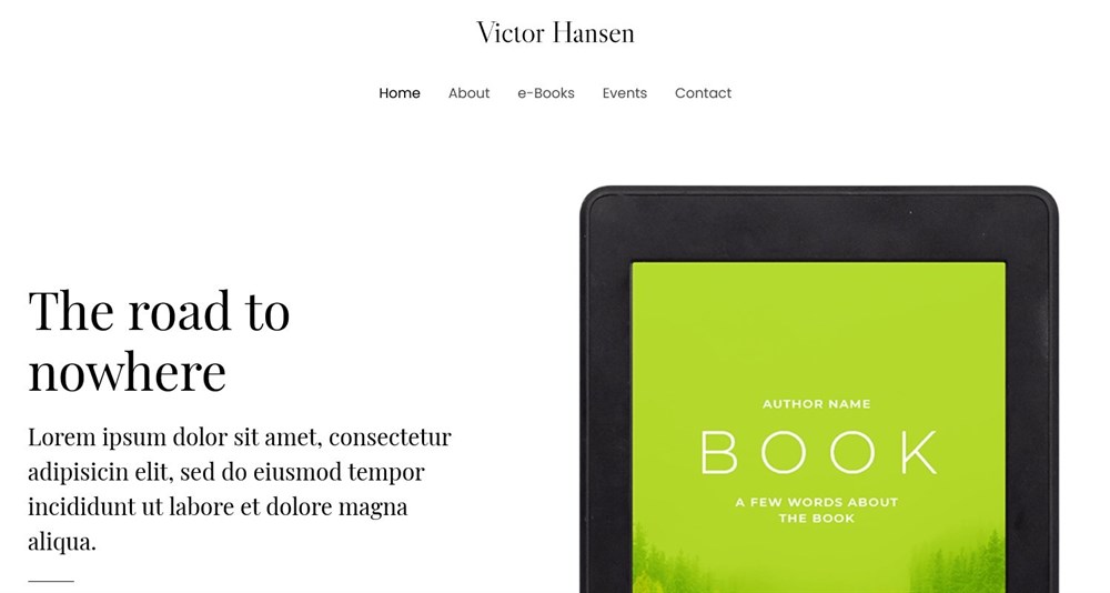 280+ Elementor Templates for Every Niche (Free + Premium) e-Book Author template