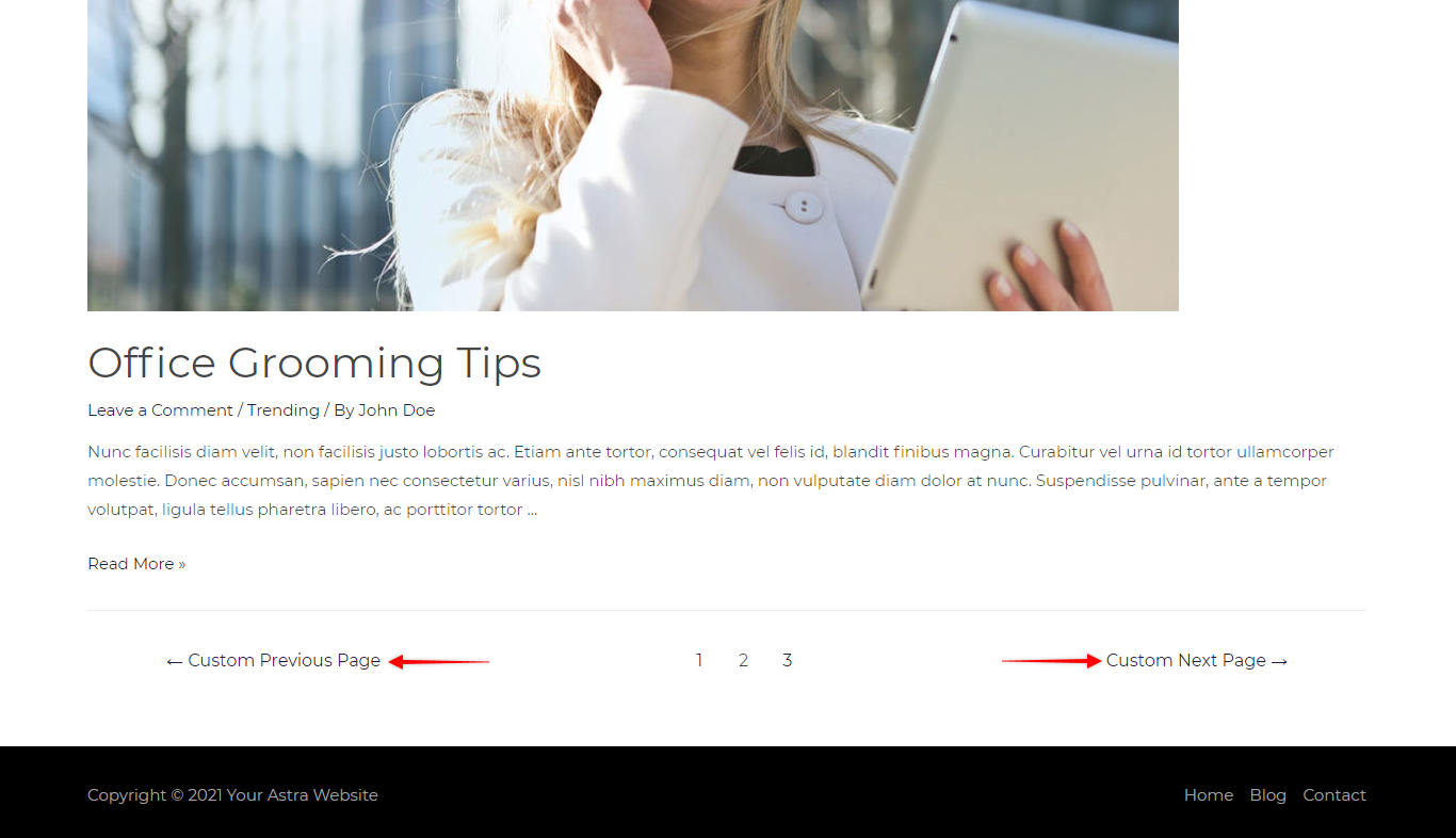 How To Change Navigation Links Text for a Blog Archive? Filter To Change Navigation Links Text for a Blog Archive
