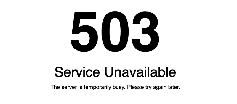 How To Fix the HTTP 503 Service Unavailable Error in WordPress 503 error example