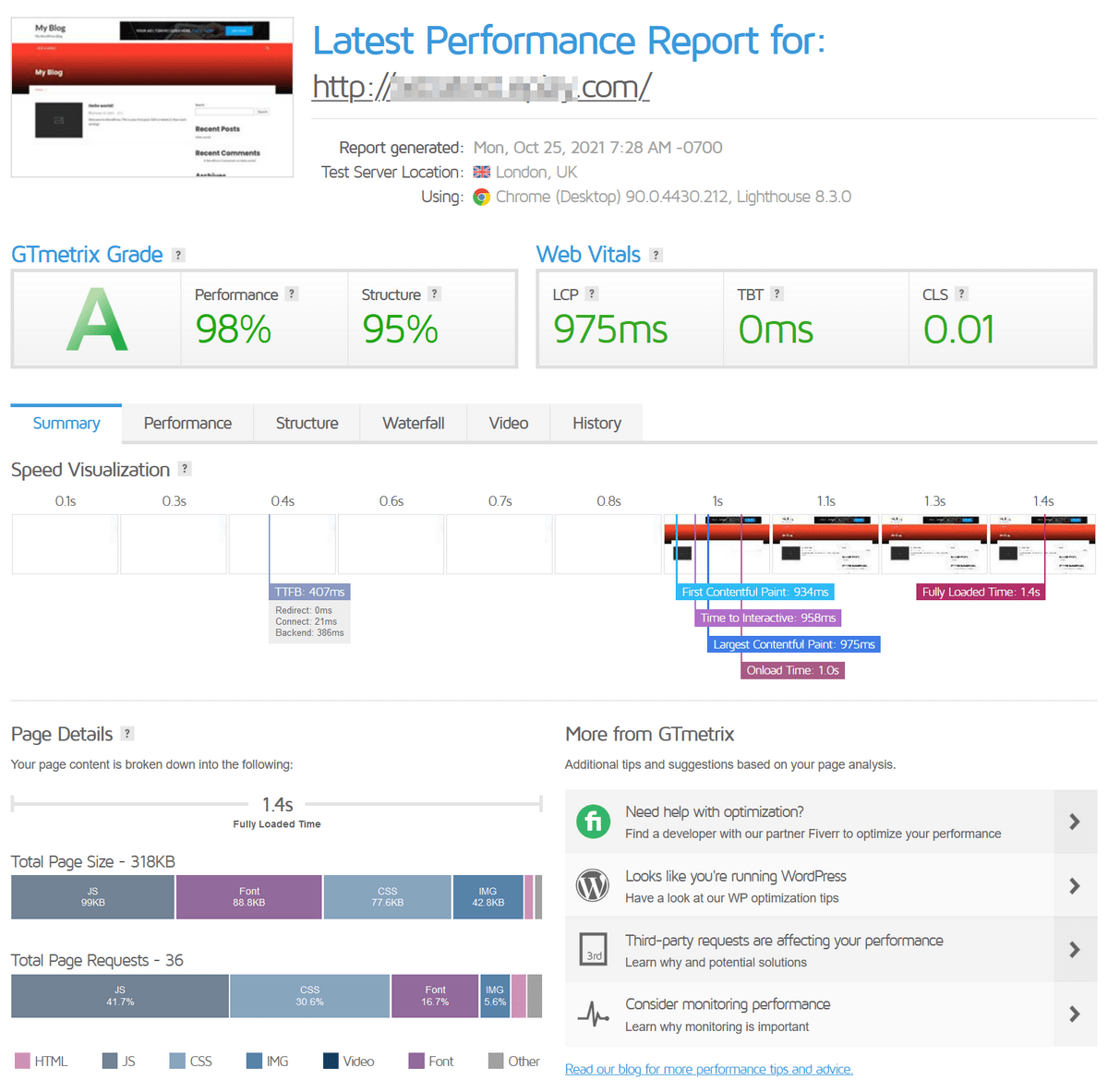 WordPress Speed Optimization: How To Speed Up Your WordPress Website: 28 Ways GTmetrix score with NewsMag theme