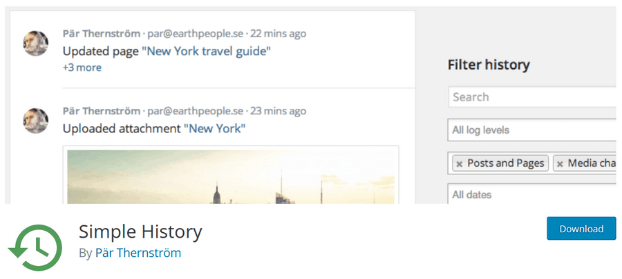 What Is the WordPress Activity Log and Why Should You Use It? Simple history WordPress plugin