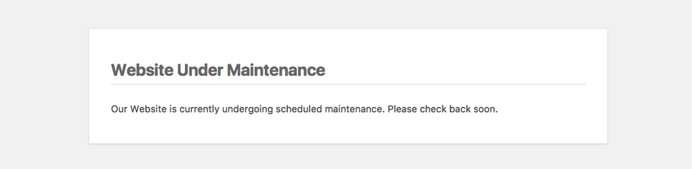 How To Fix the HTTP 503 Service Unavailable Error in WordPress Website under maintenance notification
