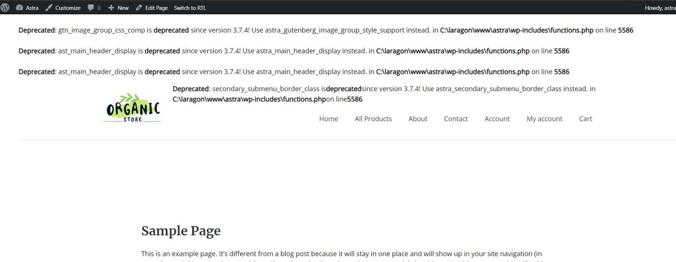 Replace Deprecated Astra Theme and Astra Pro Hooks Deprecated Astra Hooks Norification