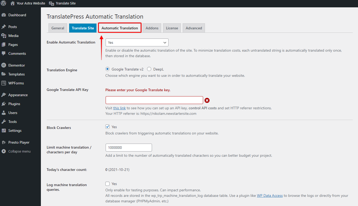 How to Turn Astra Website Multilingual with TranslatePress? Automatic Translations
