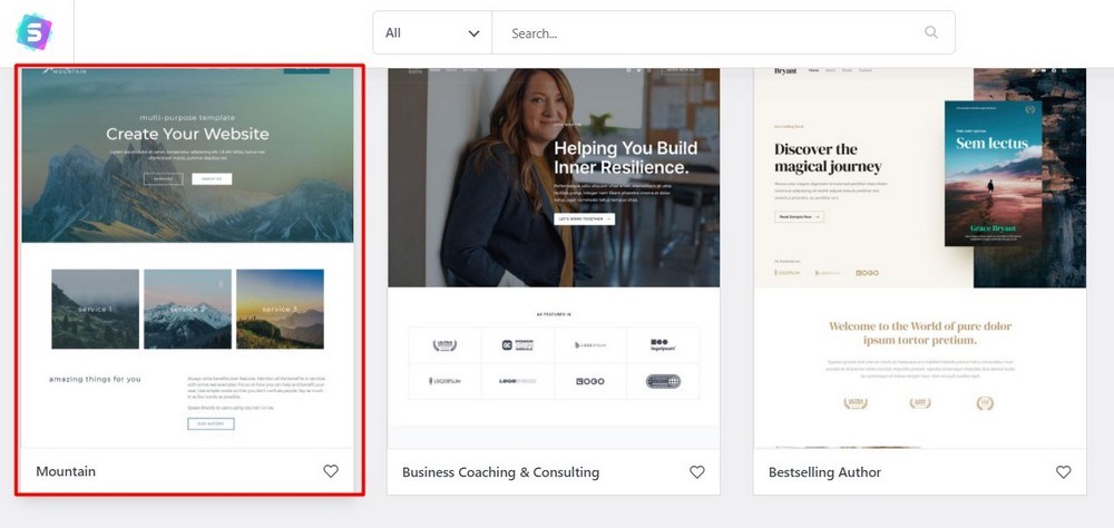 How To Build a Dynamic Website From Scratch With WordPress Choosing mountain template