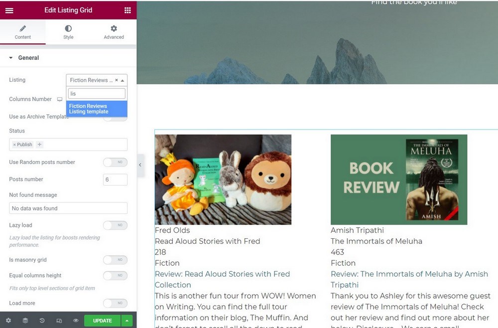 How To Build a Dynamic Website From Scratch With WordPress edit listing grid