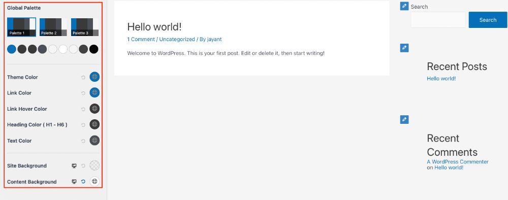 How To Change Theme Color in WordPress (6 Easy Ways) Astra global color palette