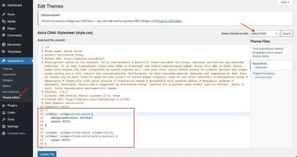 How To Change Theme Color in WordPress (6 Easy Ways) Editing website colors using child theme