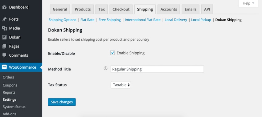 How To Create an Online Marketplace With WordPress - Ultimate Guide Enable Dokan Shipping