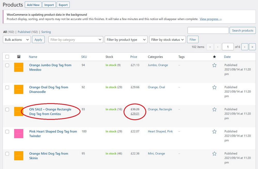How To Bulk Edit WooCommerce Products – Step by Step Guide imported data