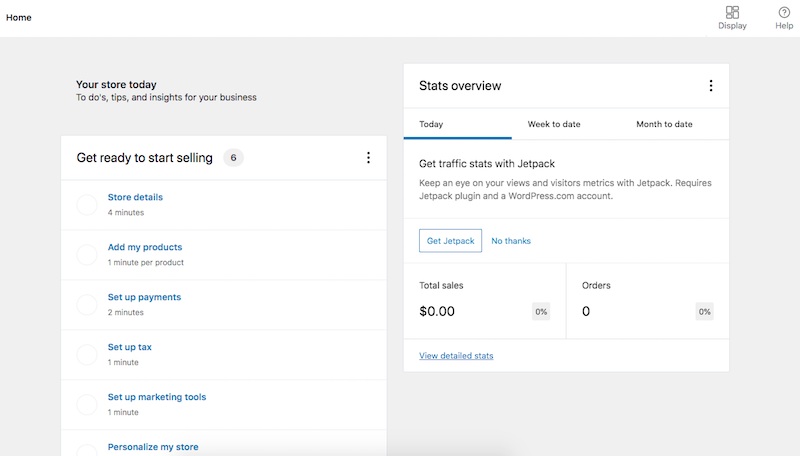 How To Create an Online Marketplace With WordPress - Ultimate Guide WooCommerce dashboard
