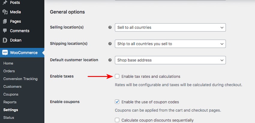 How To Create an Online Marketplace With WordPress - Ultimate Guide WooCommerce enable tax rates