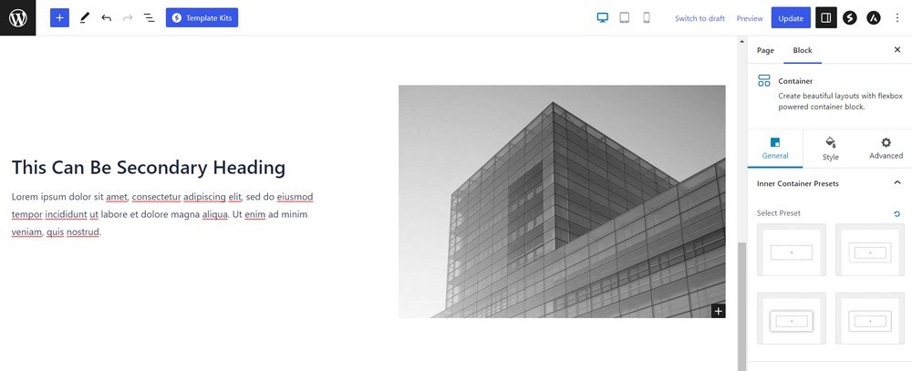How To Create a Landing Page in WordPress (3 Methods) About section added