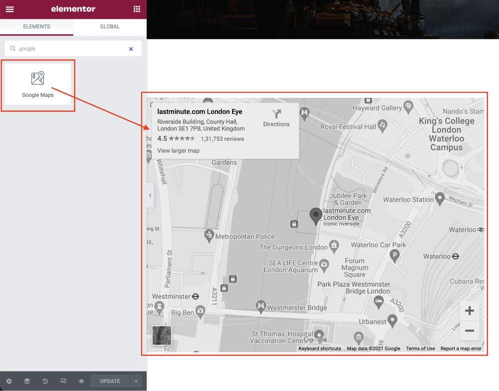How To Create a Restaurant Website (WordPress Guide) Add google map using Elementor