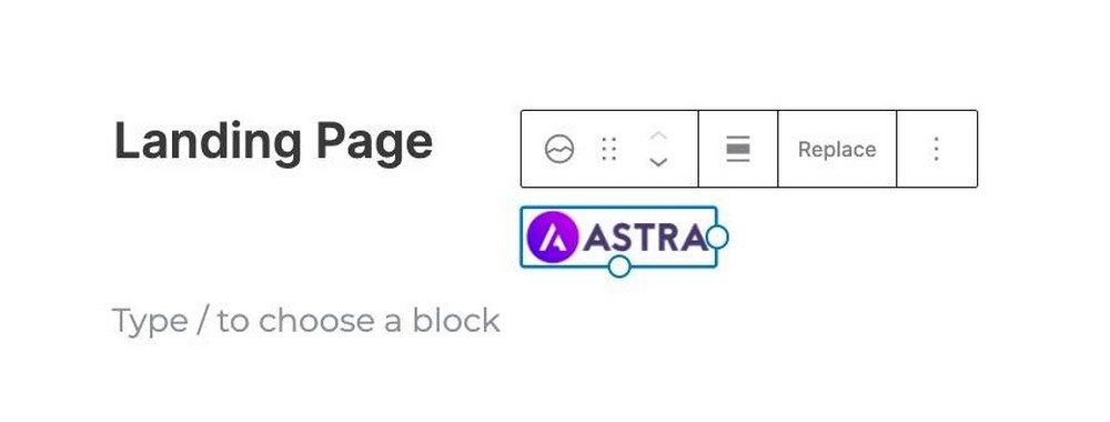 How To Create a Landing Page in WordPress (3 Methods) Adding logo using block
