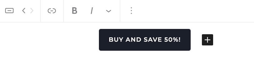 How To Create a Landing Page in WordPress (3 Methods) Button designed using gutenberg