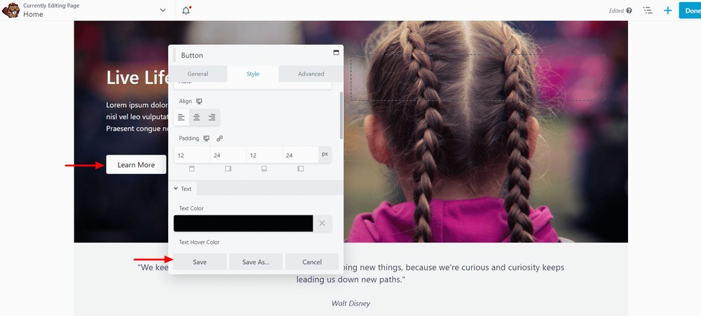 How To Create a Landing Page in WordPress (3 Methods) Change button color
