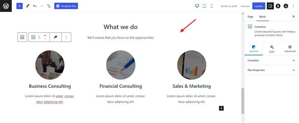 How To Create a Landing Page in WordPress (3 Methods) Change service content