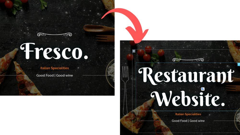 How To Create a Restaurant Website (WordPress Guide) change website text