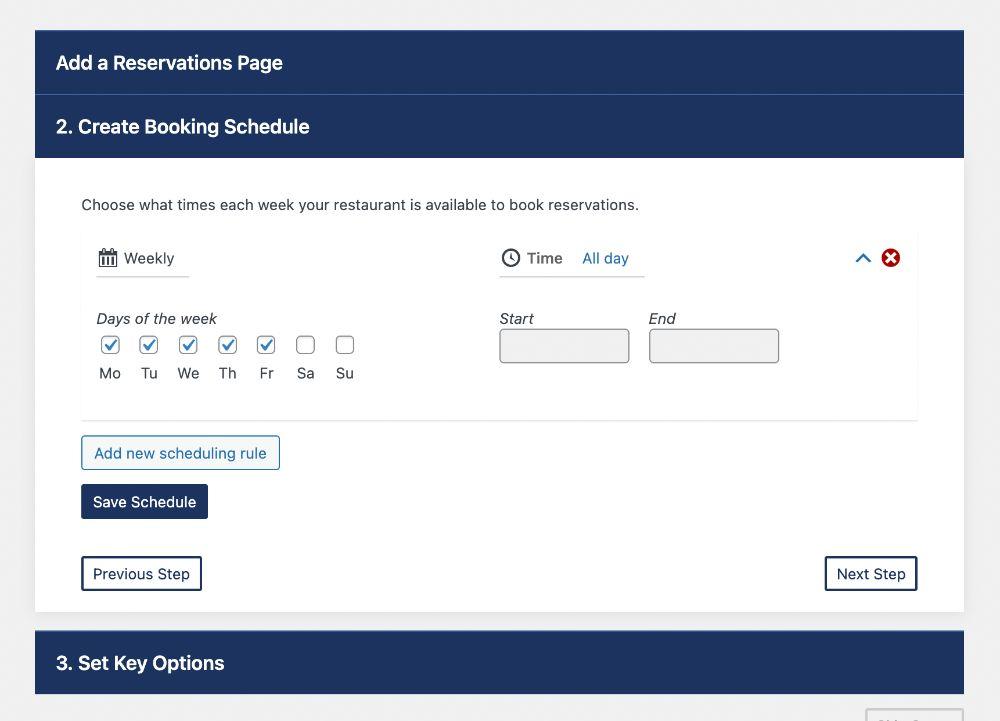How To Create a Restaurant Website (WordPress Guide) create booking schedule