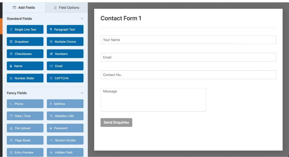 How To Create a Restaurant Website (WordPress Guide) create contact form using WPForms