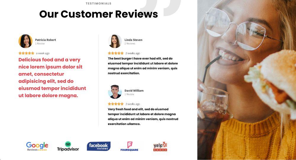 How To Create a Restaurant Website (WordPress Guide) customer reviews