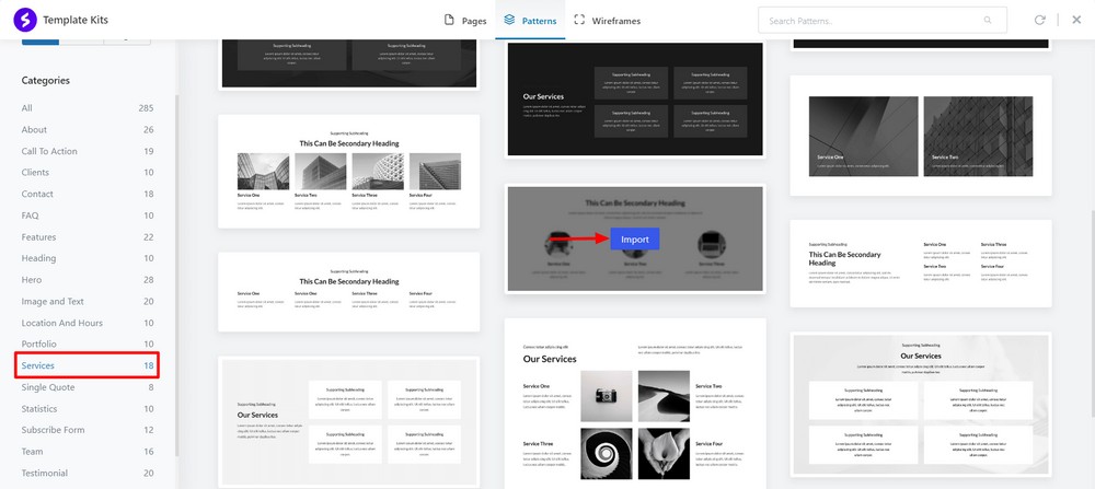How To Create a Landing Page in WordPress (3 Methods) Import service section