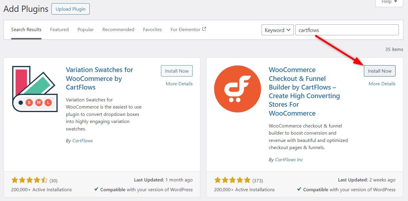 CartFlows Review: Is It Better Than The Competition? install-and-activate-cartflows-wordpress-plugin